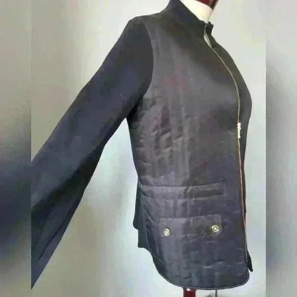 Jones New York sweater  jacket with cotton back and sleeves. Size medium. - Picture 2 of 10